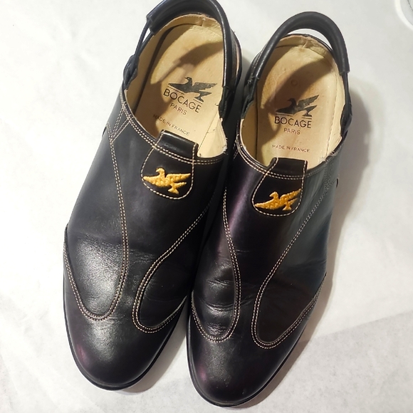 Bocage Black Leather Women's Shoes - Picture 1 of 6